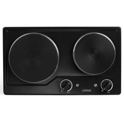 LIVOO Plaque de cuisson double &eacute;lectrique Domoclip DOC168N Noire