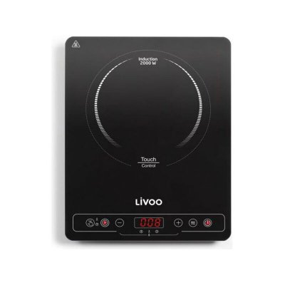 LIVOO Plaque de Cuisson Mobile Electrique DOC235 Plaque a induction Simple 22cm de 60&deg; 