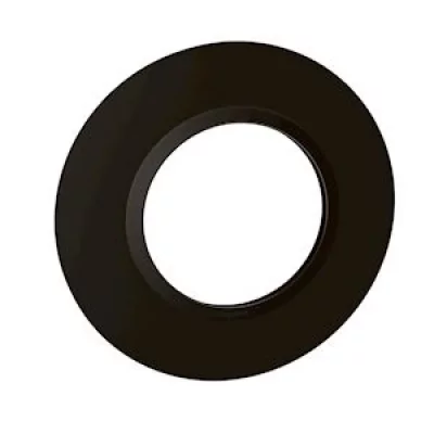 LEGRAND Plaque de finition ronde 1 poste Dooxie finition noir velours
