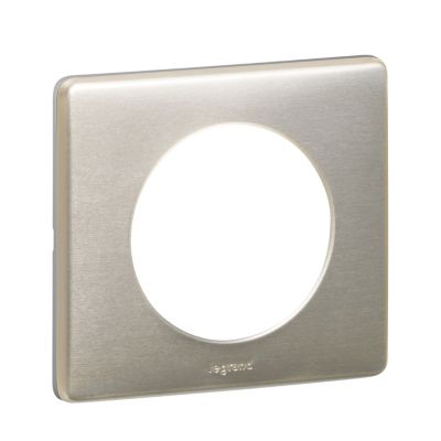 LEGRAND Plaque de finition simple  C&eacute;liane anodis&eacute;e titane