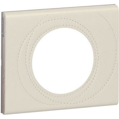 LEGRAND Plaque de finition simple  C&eacute;liane mati&egrave;re cuir perle couture
