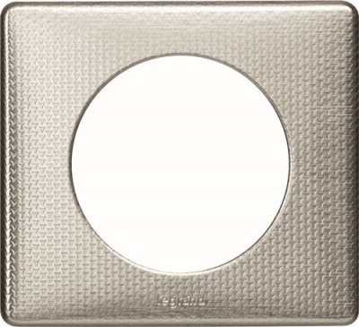 LEGRAND Plaque de finition simple  C&eacute;liane M&eacute;tal Aluminium Snake