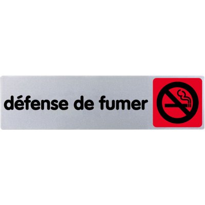 NOVAP Plaque De Signalisation 170x40 Texte Defense D E Fumer Rouge
