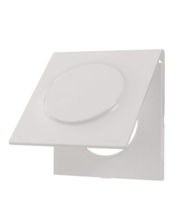 SCHNEIDER ELECTRIC Plaque d&eacute;corative avec couvercle int&eacute;gr&eacute; Odace Styl Pratic Blanc