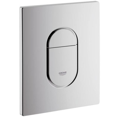 GROHE Plaque double commande Ar&eacute;na chrom&eacute; brillant pour b&acirc;ti wc Privil&egrave;ge