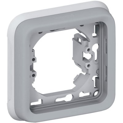 LEGRAND Plaque &eacute;tanche support Plexo 1 poste pour montage en encastr&eacute; - gris