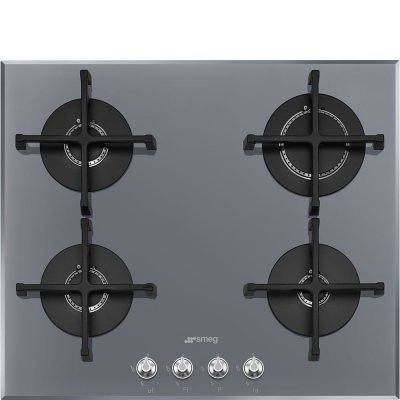 SMEG Plaque gaz PV164S2, 4 foyers ultra plat, bord biseaut&eacute;
