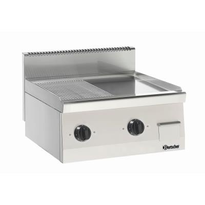 BARTSCHER Plaque grill lisse et rainur&eacute;e &eacute;lectrique 60cm prof.600 