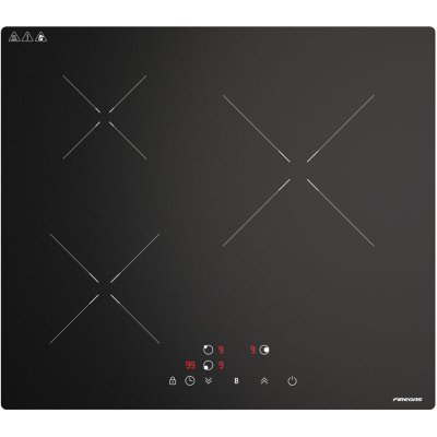 FIREGAS Plaque Induction 60 cm - 3 Foyers, 7400 W, Chauffage Rapide, Design Moderne, Haute Performance