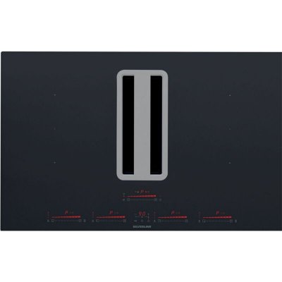 SILVERLINE Plaque induction avec hotte int&eacute;gr&eacute;e FLOW MAX PRO 78cm noir et inox - &eacute;vacuation arri&egrave;re