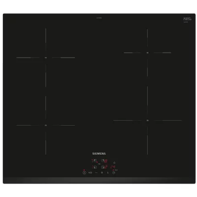 SIEMENS Plaque induction EH631BEB6E IQ100, 60cm, 7400W, 4 Feux, 4boosters