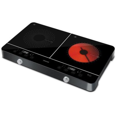 SENCOR Plaque induction  SCP 4001BK 3400W Commandes Tactiles Boutons Manuels C&eacute;ramique Noir 