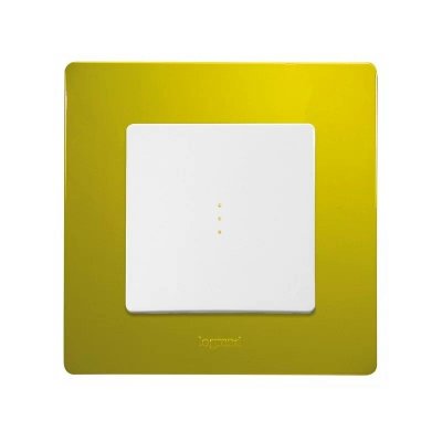 LEGRAND Plaque laqu&eacute;e 1 poste nilo&eacute; vert finition fougere LEG96703 - 