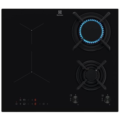 ELECTROLUX Plaque mixte KDI640713K, S&eacute;rie 300, Mixte Gaz + Induction - Neuf