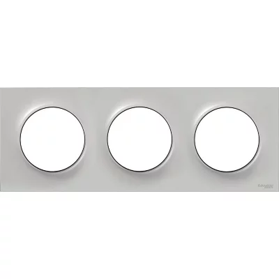 SCHNEIDER ELECTRIC Plaque Odace Styl - Sable - Triple horizontale / verticale 71mm