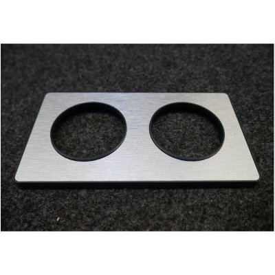 SCHNEIDER ELECTRIC Plaque Odace Touch - Aluminium bross&eacute; liser&eacute; anthracite - 2 postes horiz. ou vert.