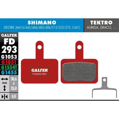 GALFER Plaquette de frein  FD293 Advanced Shimano, Tektro et TRP