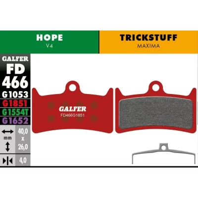 GALFER Plaquette de frein  FD466 Advanced Hope et Trickstuff