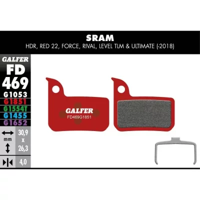 GALFER Plaquette de frein  FD469 Advanced Sram