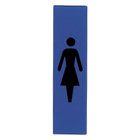 NODATA Plaquette signal&eacute;tique plexiglas de couleur pictogramme femme
