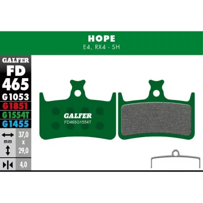 GALFER Plaquettes De Frein  Pro Pour Hope E4