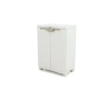 Plastiken armoire de rangement basse 2 grandes portes PLA8412524022321