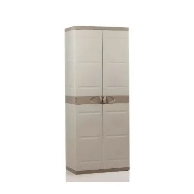 PLASTIKEN  armoire de rangement r&eacute;sine 4 tablettes