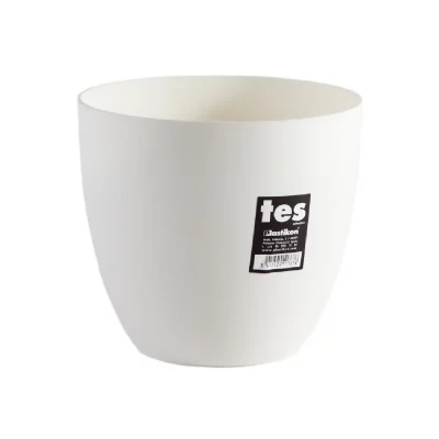 PLASTIKEN  pot de fleurs bol tes - 18 cm - blanc PLA8412524117676