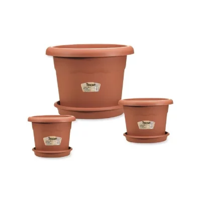 PLASTIKEN  Terra&nbsp;&ndash;&nbsp;Soucoupe Ronde 30x30x4.4 cm Marron
