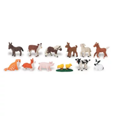 SAFARI Plastoy - 6812-04 - Figurine - Animal - Tubo Bebes De La Ferme