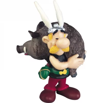 PLASTOY  - Ast&eacute;rix figurine Asterix portant un sanglier 6 cm 
