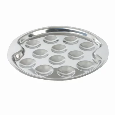 ROGER ORFEVRE Plat 12 escargots inox 19.5 cm - Roger Orf&egrave;vre - Argent - Inox