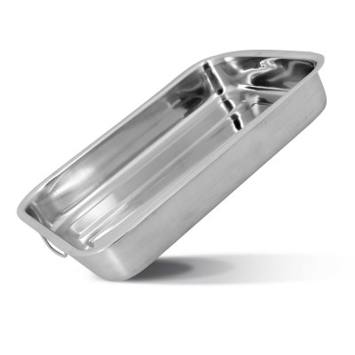 MENASTYL Plat &agrave; four rectangle harry 40x28 cm en inox avec poign&eacute;es 