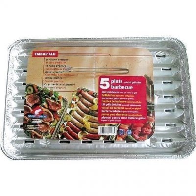 MANUTAN Plat &agrave; griller - aluminium - lot de 5 - Schweitzer