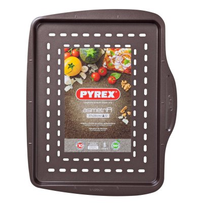 Plat &agrave; pizza rectangulaire 37 x 34 cm asimetria pyrex as37bz0 6146