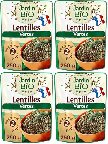 JARDIN BIO éTIC Plat Cuisin&eacute; Lentilles Vertes Bio Jardin Bio Etic - Le Sachet De 250g