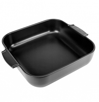 PEUGEOT Plat four c&eacute;ramique carr&eacute; noir satin 36 cm - 14.25in appolia