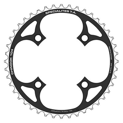 SPECIALITES TA Plateau ext&eacute;rieur VTT TA 104 PCD Chinook (4 bras, 48-50 dents) - Black