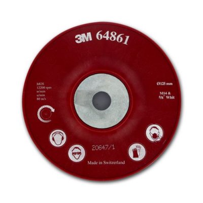 3M Plateau rigide bomb&eacute; rouge D125mm  P64861
