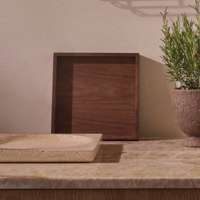 AYTM Plateau Unity Carr&eacute; - Noyer - 35,7 X 35,7 X 3 Cm - Taille Unique