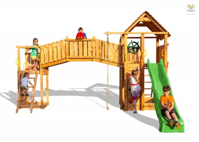 FUNGOO Plateforme de jeux en bois rainbow fortress