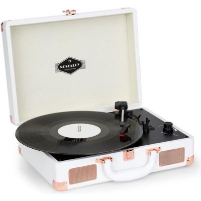 AUNA Platine Vinyle  Peggy Sue r&eacute;tro LP USB AUX - blanc