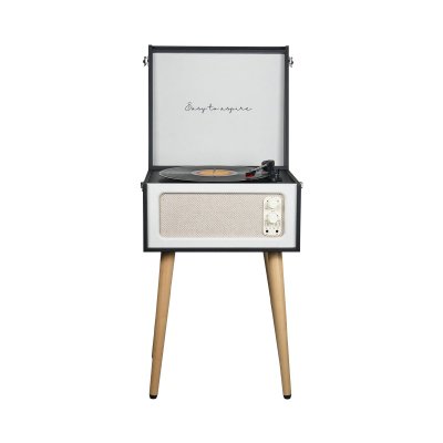 PRIXTON Platine Vinyle Detroit - Tourne-disque - Bluetooth - Reproduit des vinyles et radio FM