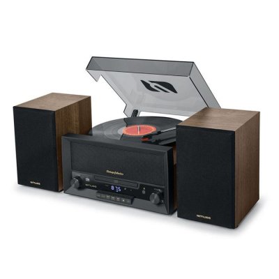 MUSE Platine vinyle  mt-120 mb avec syst&egrave;me cd, bluetooth, usb, st&eacute;r&eacute;o 3 vitesses 33-45-78 tours