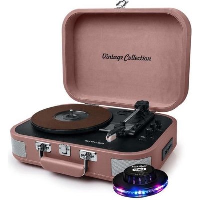 MUSE Platine vinyle -  - MT-201BTP - Enceintes int&eacute;gr&eacute;es - USB/AUX - Lumi&egrave;re OVNI