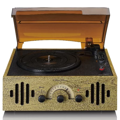 LENCO Platine vinyle r&eacute;tro avec haut-parleurs int&eacute;gr&eacute;s ch&ecirc;ne 