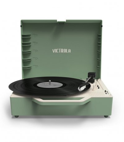 VICTROLA Platine vinyle Valise Bluetooth Durable Re-Spin Vert 