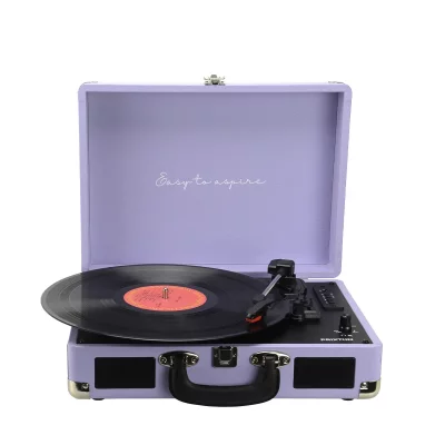 PRIXTON Platine Vinyle VC400 - Tourne-disque avec Bluetooth - Lecteur et convertisseur des vinyles - Violet 