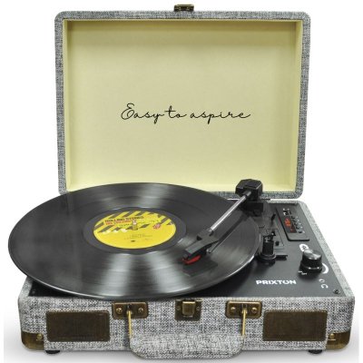 PRIXTON Platine vinyle VC400   Tourne-disque   Bluetooth   Gris