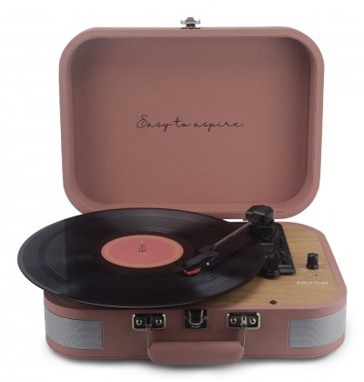 PRIXTON Platine vinyle vc600 - tourne-disque - bluetooth - lecteur et convertisseur de vinyle - mocha mousse 